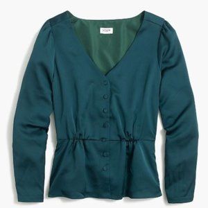 J.Crew Blouse:SATIN BACK CREPE BUTTON-FRONT